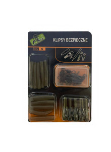 Pro FL Clip Set Carp Fishing Leadcore Clips Rubber Cones Swivels Tackle Kit