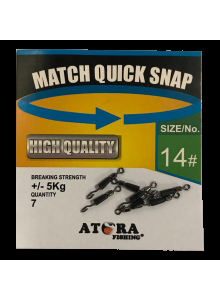 Atora Match Quick Snap Swivels Size 12 & 14 Quick Change Connectors 7pcs