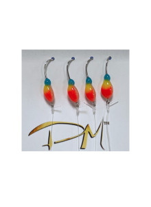 Handmade Smelt Rig 80cm 4 Hooks Size 10 Glow-in-the-Dark Oats Lures