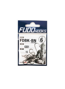 Крючки FUDO FDBK-BN черные с ушком размеры 4 6 8 10 японские рыболовные