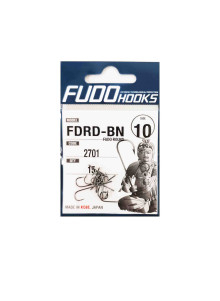 Крючки FUDO FDRD-BN черные с колечком японские размеры 4 8 10