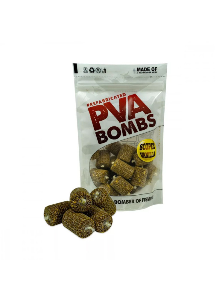 Gatavas PVA zeķes Carp Expert PVA Bombs - Scopex Vanilla