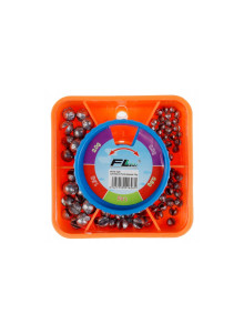 Pro FL Split Shot Sinkers Set 0.3-2g Round Clamp Weights 100g Coarse Fishing