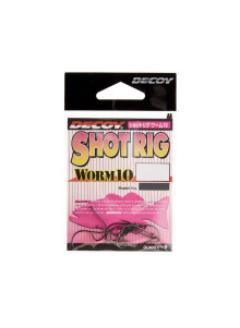 Крючки Decoy Worm 10 Shot Rig для дроп-шот и слип-шот, размеры 2-6, 9 шт