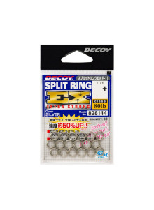 Decoy Split Ring EX Silver Lure Connectors 18pcs 30lb 45lb 60lb Vobler