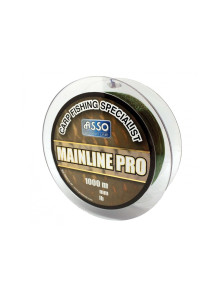Asso Mainline Pro Green 1000m monofilamenta aukla karpu un grunts zvejai