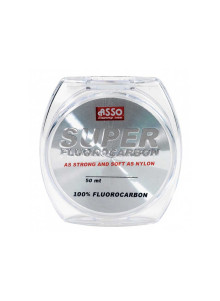 Asso Super Fluorocarbon 50м флюорокарбоновая леска для поводков 0,30-0,40мм