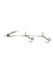 Pro FL 1x7 Wire Stinger Soft Lure Rig 15cm 15kg Size 4 Treble Hooks