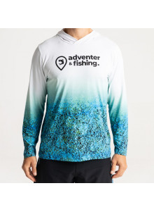 Adventer & Fishing Functional Hooded UV T-Shirt Bluefin Trevally krekls