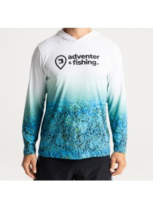 Adventer & Fishing Functional Hooded UV T-Shirt Bluefin Trevally