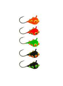 Tungsten Jig Lure 3.1g 2cm Fluorescent Ice Fishing Perch Zander Trout Bait