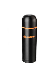 Nisus Black Vacuum Flask 1L/1.2L Stainless Steel Thermos for Fishing & Travel
