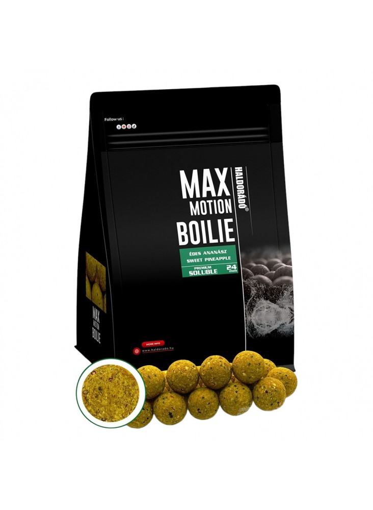 Haldorado Max Motion Boilie Premium Soluble 24mm 800g - Sweet Pineapple