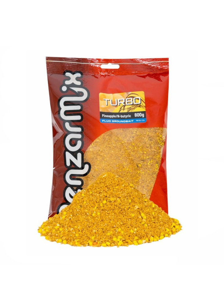 Benzar Mix Fluo Turbo maltas ēsmas 800g - Ananāss un N-viestsviests