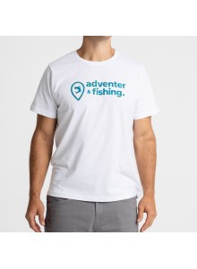 Marškinėliai Adventer & Fishing Short T-Shirt White & Bluefin