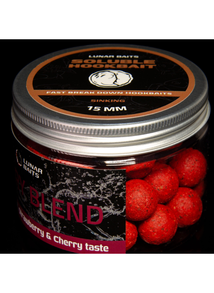 Boilies Lunar Baits Berry Blend 15 mm - upeņu, zemeņu un ķiršu maisījums