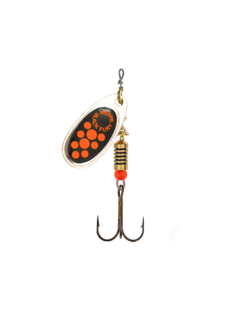 Sukriukė Mepps Black Fury Silver Orange