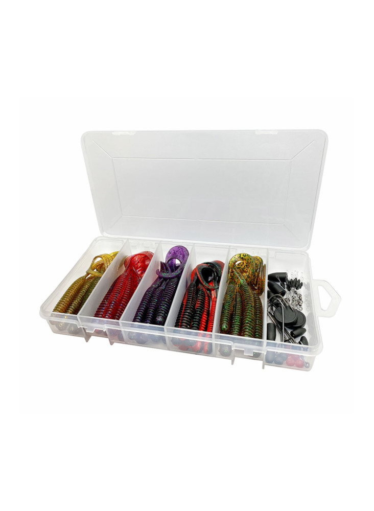 Rib Worm Kit Savage Gear Rib Worm Kit One Size Mix Colors 60pcs