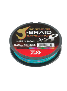 Pintas valas Daiwa J-Braid Expedition X8 Multi Color 300m
            
