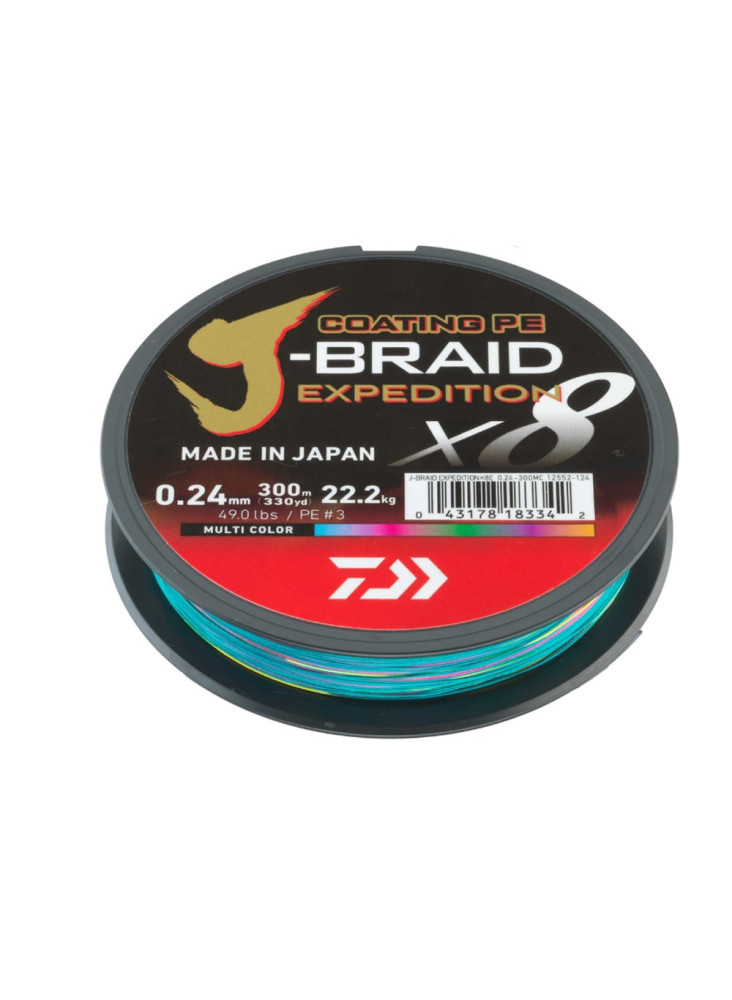 Daiwa Оплетка J-Braid Expedition X8 Multi Color 300 м