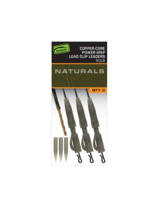 Carp system FOX Edges Naturals Copper-Core Power Grip Lead Clip Leader
            