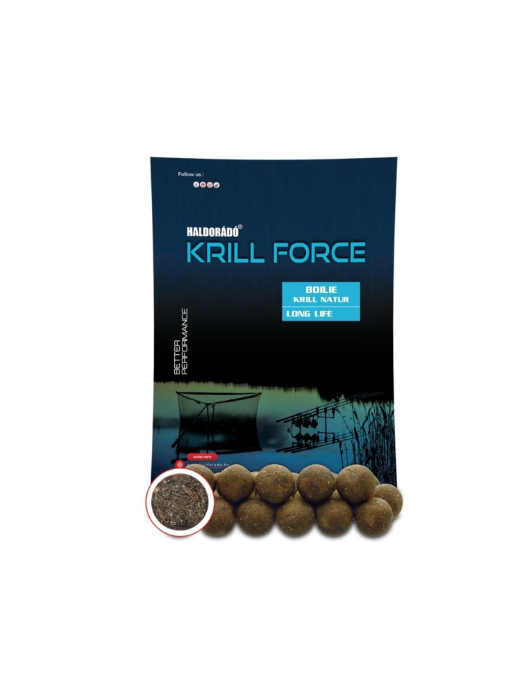 Haldorado Krill Force Boilie Long Life 16mm 800g - Krill Natur