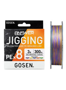 Плетеная леска Gosen W8 Answer Jigging PE 300m Multi Colour
            