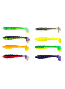 Akara Fat Tail 8cm pehme silikoonist spinnpüügipeibutis – 4 tk pakis