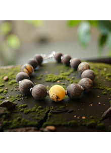 Fishing Bracelet Black Oak Amber P. Korsakas Collection Handmade