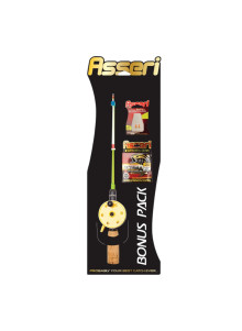 Asseri Ice Fishing Combo Set Rod Line Cork Handle Jigs