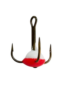 Mustad Me Treble Hook with Eye Color Dot Ice Fishing