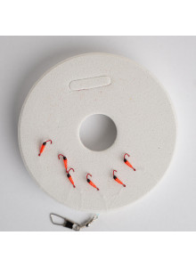 Hand Tied Smelt Rig 6x Size 19 Hooks Glow Dots Snap Swivel