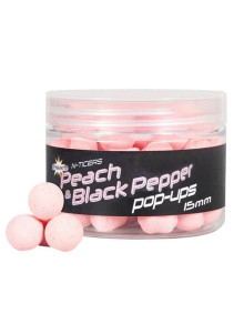 Dynamite Baits N-Ticers Fluro Pop Ups 15mm Peach Black Pepper Carp Bait
