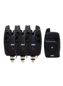 Sinz RF1988 Carp Fishing Bite Alarm Set 3+1 Wireless 220m