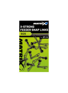 Suktukai su karabinu Matrix X-Strong Feeder Snap Links
            