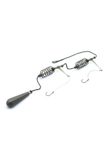 FRY Crucian Carp Rig uz Leadcore 2 āķiem 20-50g
            