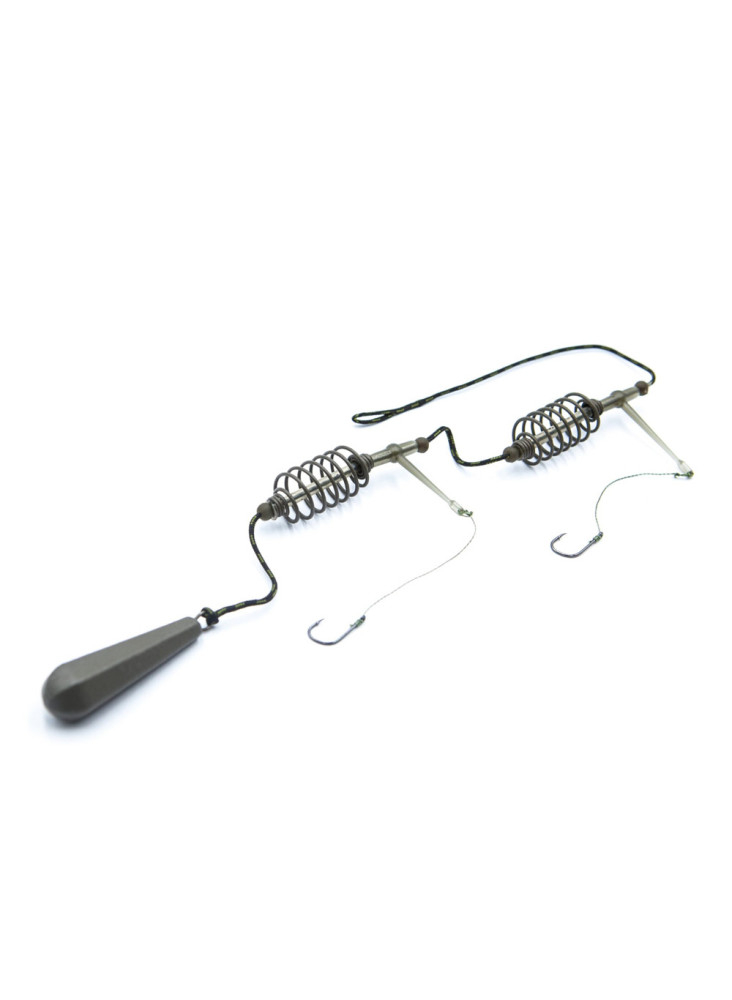 FRY Crucian Carp Rig uz Leadcore 2 āķiem 20-50g