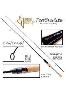 Iron Wolf Featherlite spininga makšķere 1.85m 0.1-0.8g
            