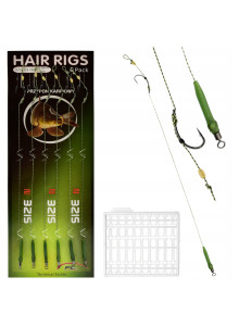 FL Hair Rig Carp Fishing Set 6pcs Ready Tied 20cm Braided Line Boilie Stops