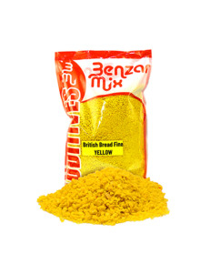 Benzar Mix British Bread Fine Yellow 600g Fluoro Groundbait Breadcrumb Additive