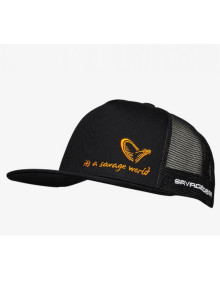 Savage Gear All Black Cap One Size Black Caviar Fishing Trucker Baseball Hat