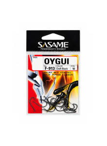 Sasame F-913 Oygui Fishing Hooks Spade End Black Nickel Carbon Steel Japan 18pcs