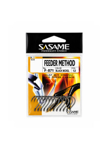 Sasame F-871 Feeder Method Fishing Hooks Black Nickel Method Feeder Japan 12pcs