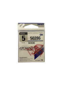 Owner Cut Chinu Hooks Red Thin Wire Size 5-12 Coarse Match Fishing Hooks